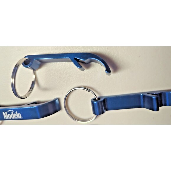 Cerveza Modelo Especial, (5 Pack) Blue Key Chain Bottle Opener, Solid Aluminum - Picture 5 of 13